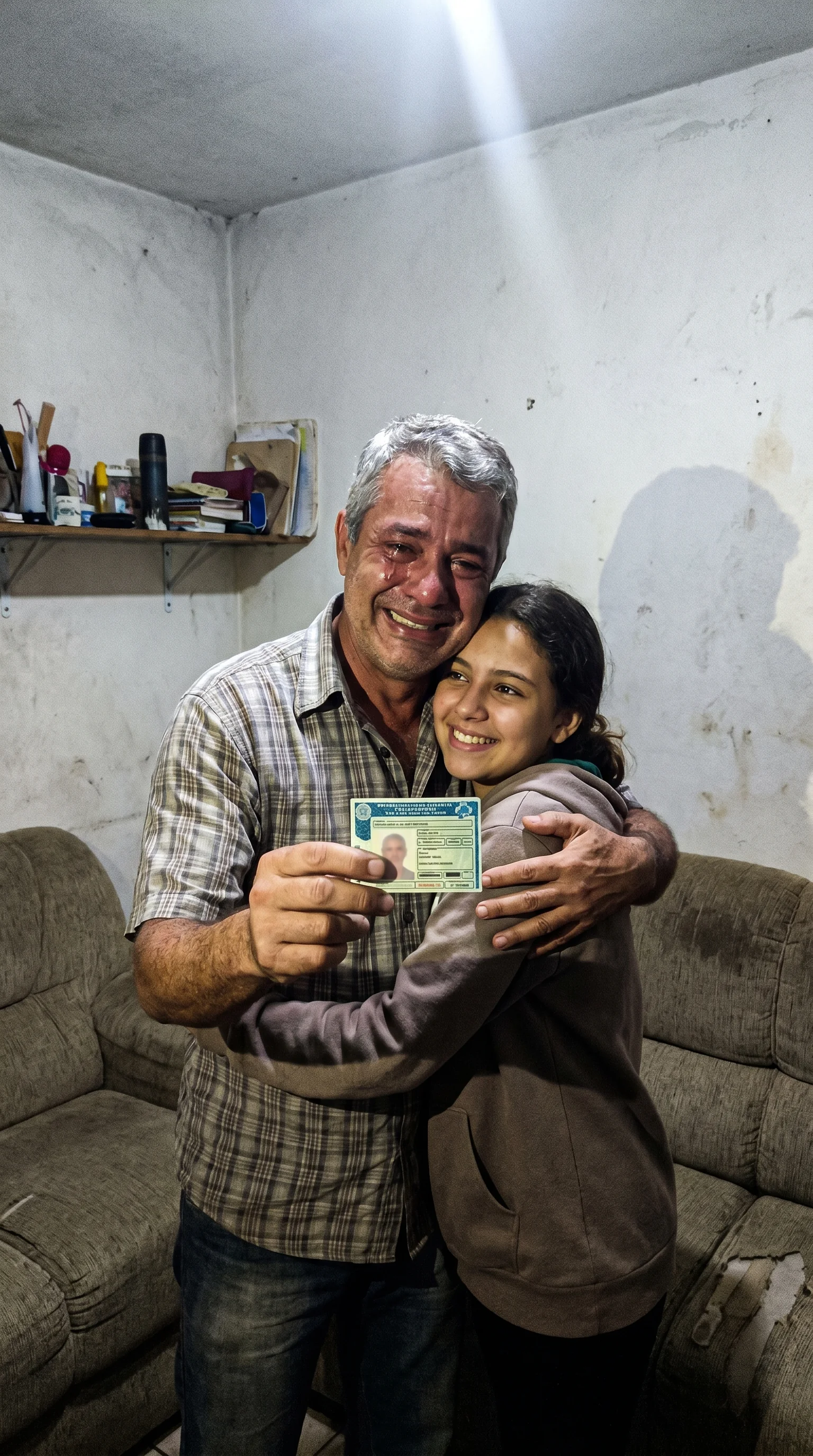 Foto de aluno orgulhoso segurando sua carteira de motorista recém-aprovada através do método do instrutor