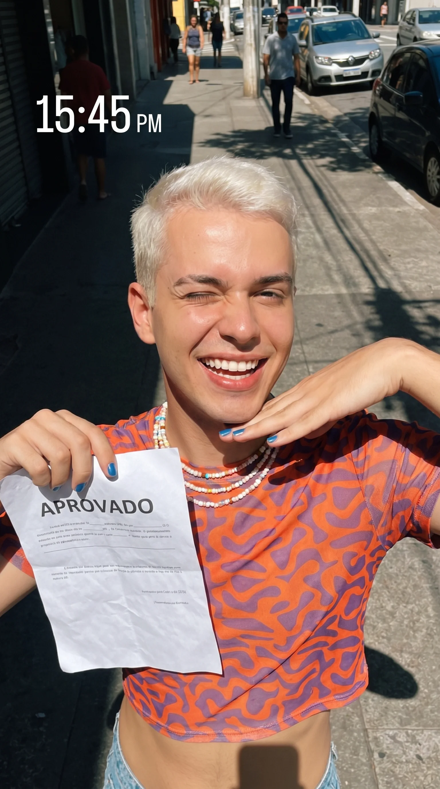 Foto de aluno orgulhoso segurando sua carteira de motorista recém-aprovada através do método do instrutor