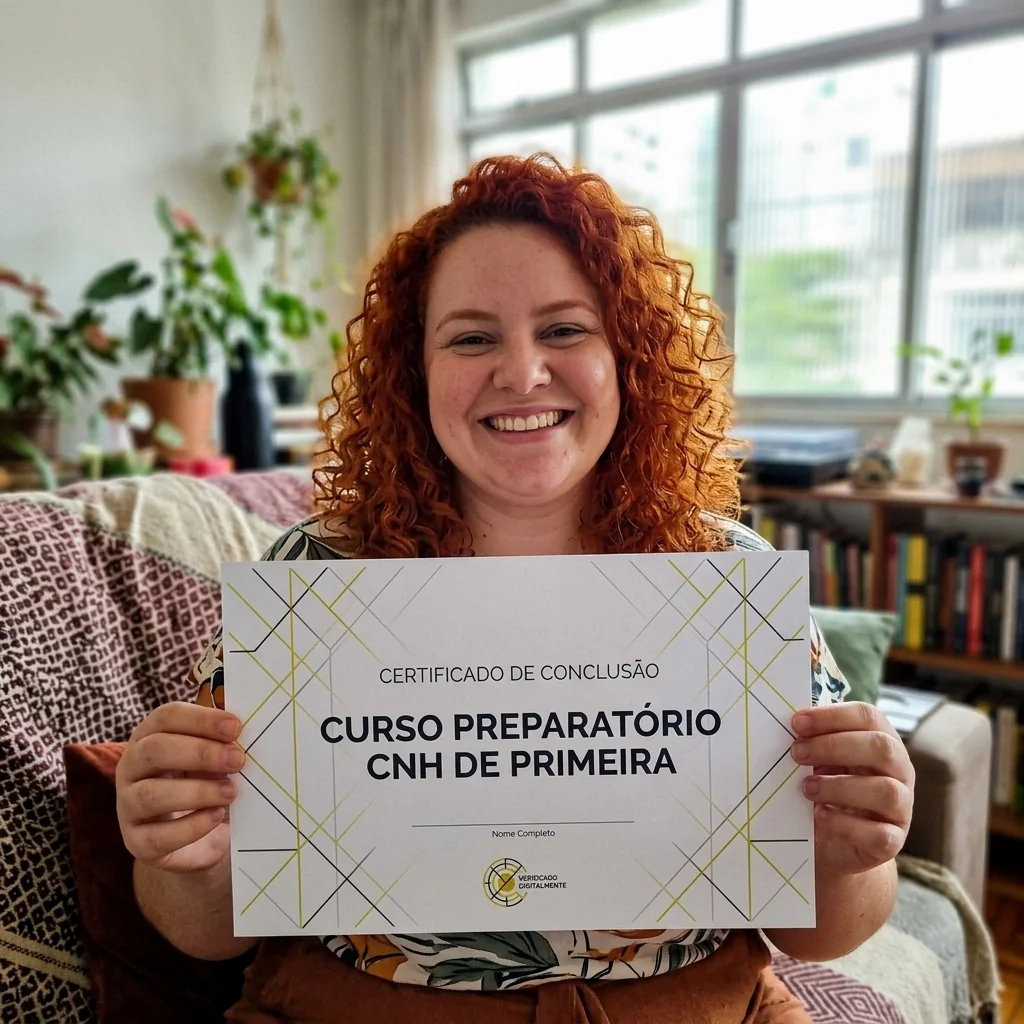 Foto do print de depoimento real de Fernanda mostrando sua aprovação no Detran após várias tentativas frustradas